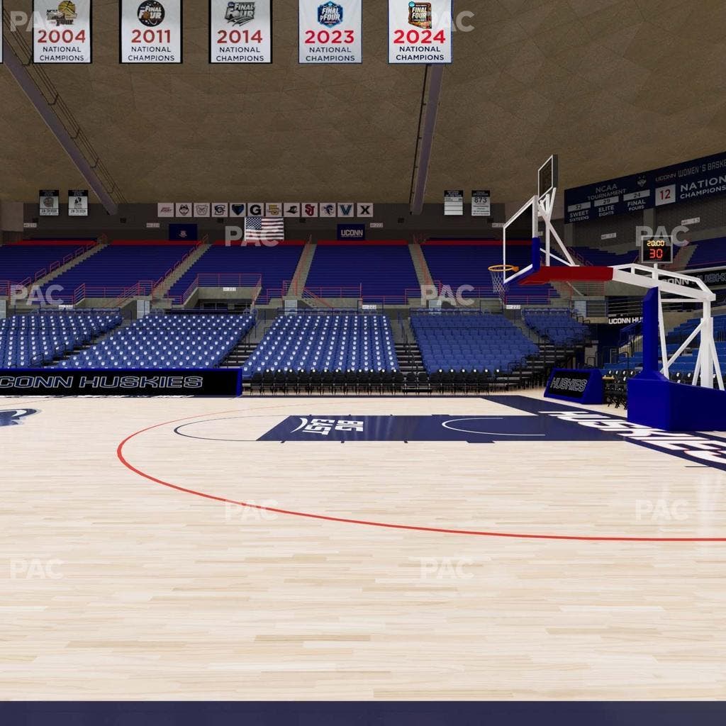 Gampel Pavilion - Section Courtside 108 Seat View