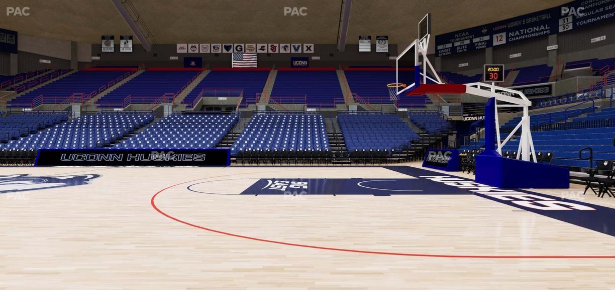 Gampel Pavilion - Section Courtside 108 Seat View