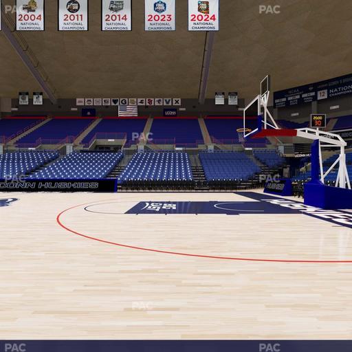 Gampel Pavilion - Section Courtside 108 Seat View