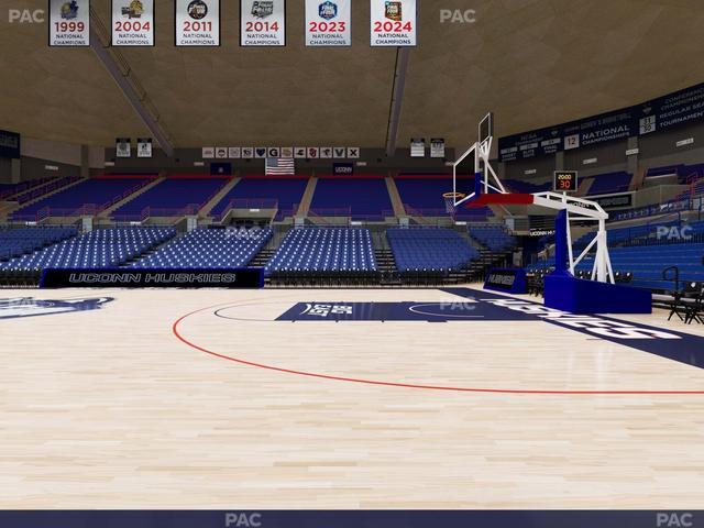 Gampel Pavilion - Section Courtside 108 Seat View