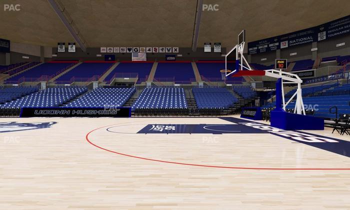 Gampel Pavilion - Section Courtside 108 Seat View