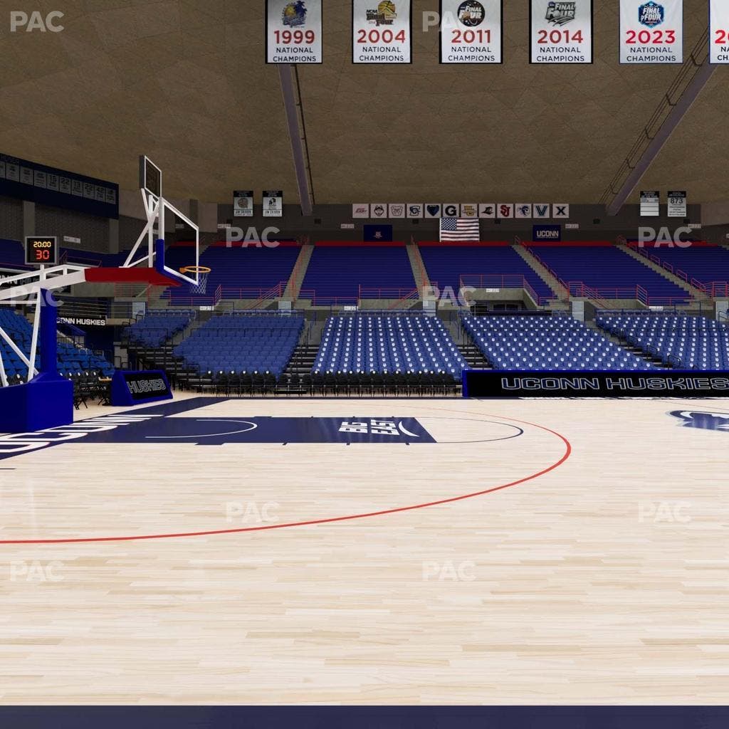 Gampel Pavilion - Section Courtside 110 Seat View