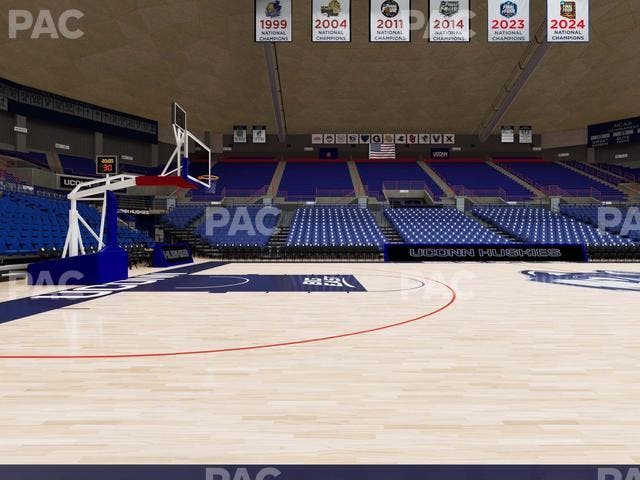 Gampel Pavilion - Section Courtside 110 Seat View