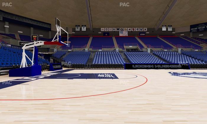 Gampel Pavilion - Section Courtside 110 Seat View