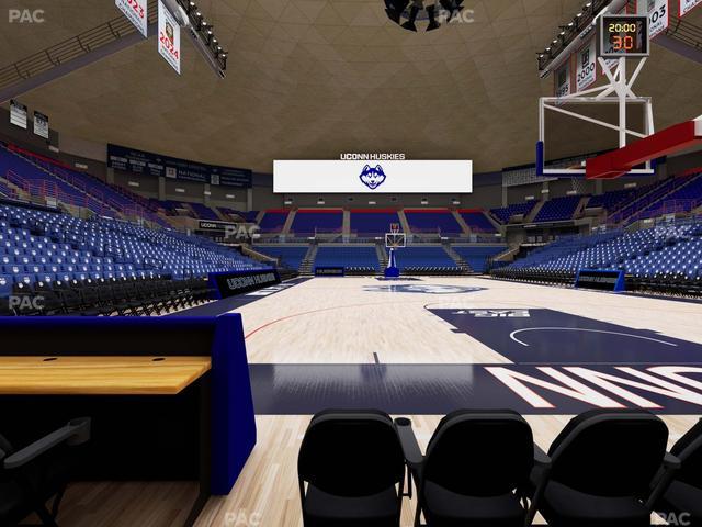 Gampel Pavilion - Section Courtside 116 Seat View