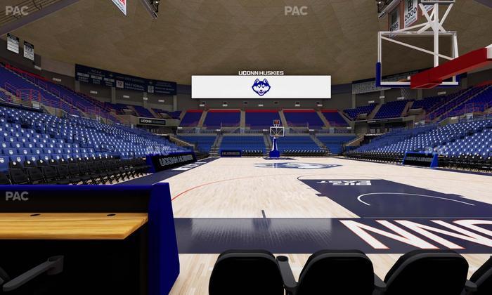 Gampel Pavilion - Section Courtside 116 Seat View