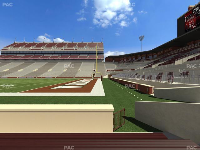 Gaylord Family Oklahoma Memorial Stadium - Section 1 Seat View
