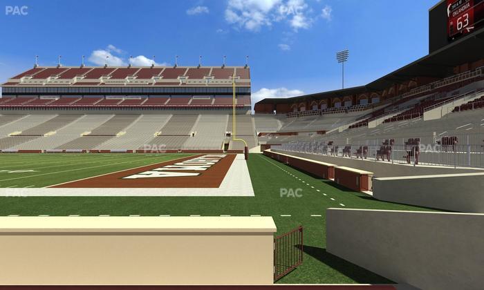 Gaylord Family Oklahoma Memorial Stadium - Section 1 Seat View