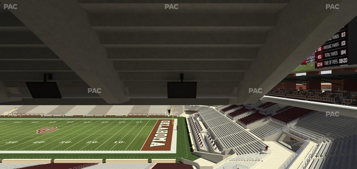 Gaylord Family Oklahoma Memorial Stadium - Section 1 Seat View