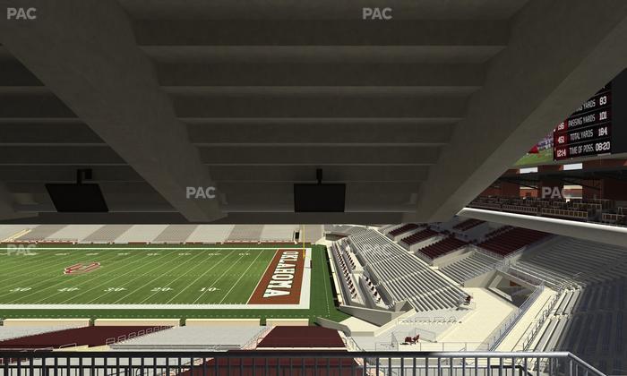 Gaylord Family Oklahoma Memorial Stadium - Section 1 Seat View