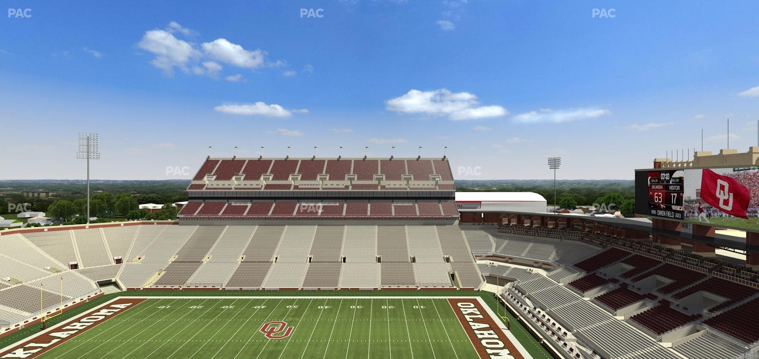 Gaylord Family Oklahoma Memorial Stadium - Section 104 Seat View