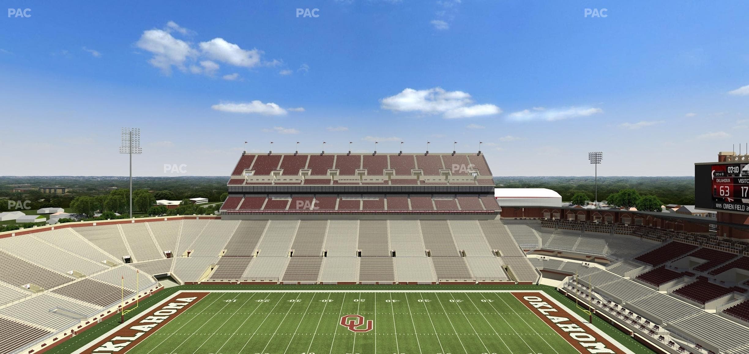 Gaylord Family Oklahoma Memorial Stadium - Section 105 Seat View