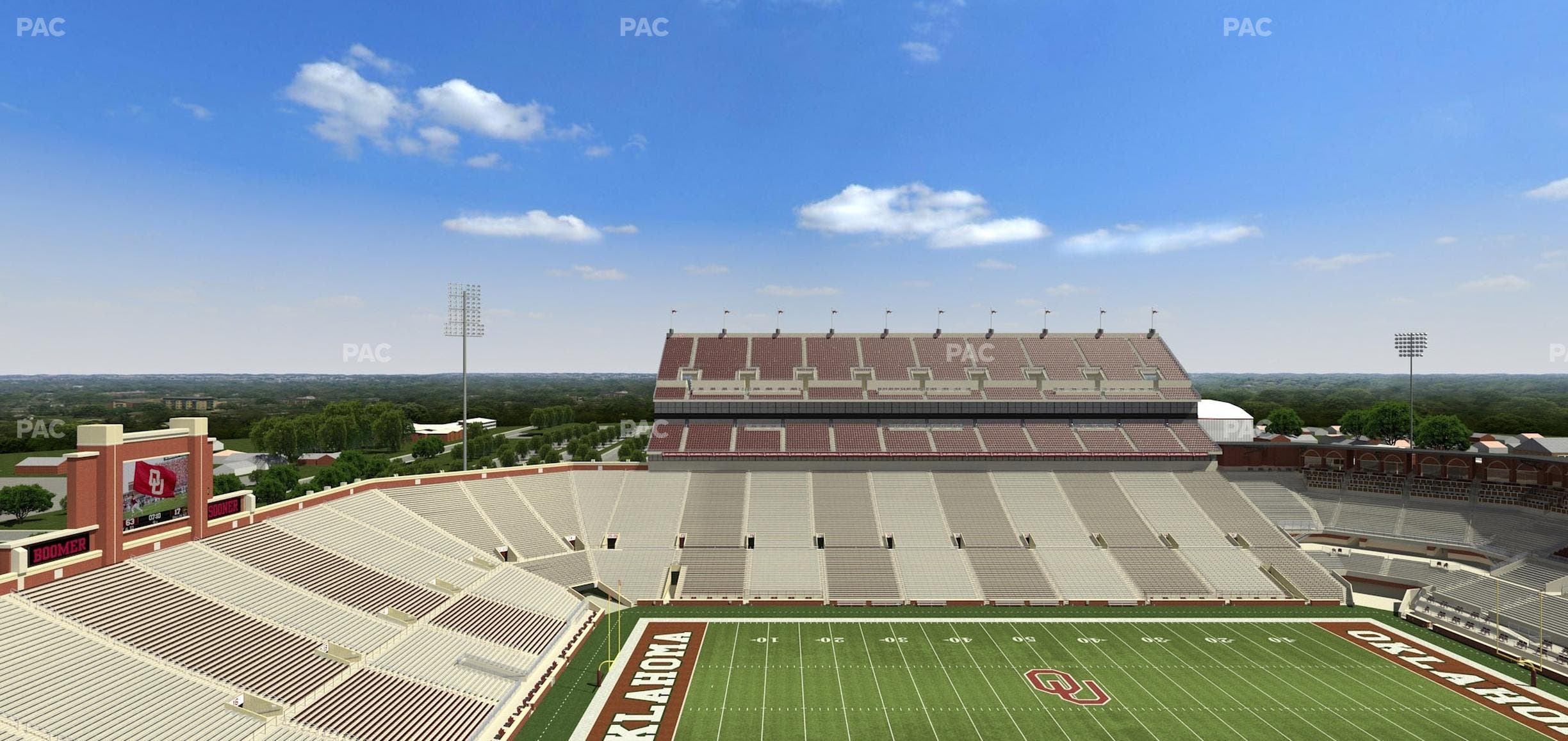 Gaylord Family Oklahoma Memorial Stadium - Section 107 Seat View