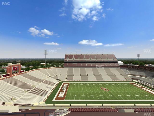 Gaylord Family Oklahoma Memorial Stadium - Section 107 Seat View