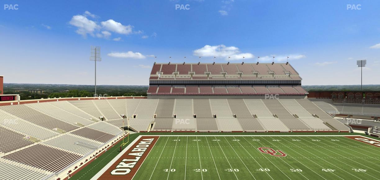 Gaylord Family Oklahoma Memorial Stadium - Section 107 Seat View
