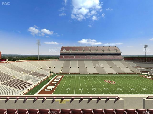 Gaylord Family Oklahoma Memorial Stadium - Section 107 Seat View