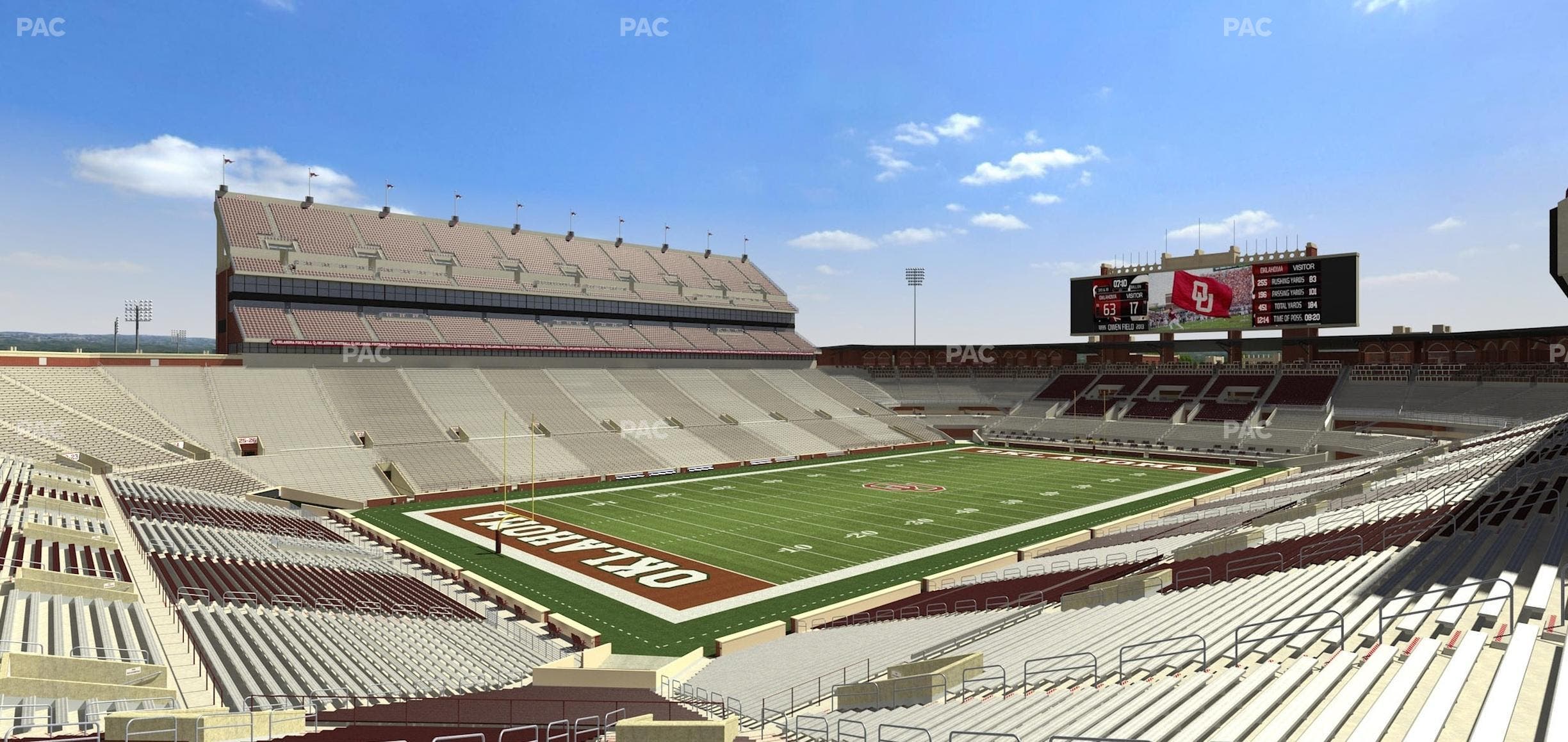 Gaylord Family Oklahoma Memorial Stadium - Section 12 Seat View