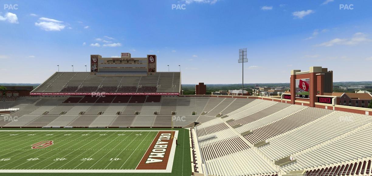 Gaylord Family Oklahoma Memorial Stadium - Section 124 Seat View