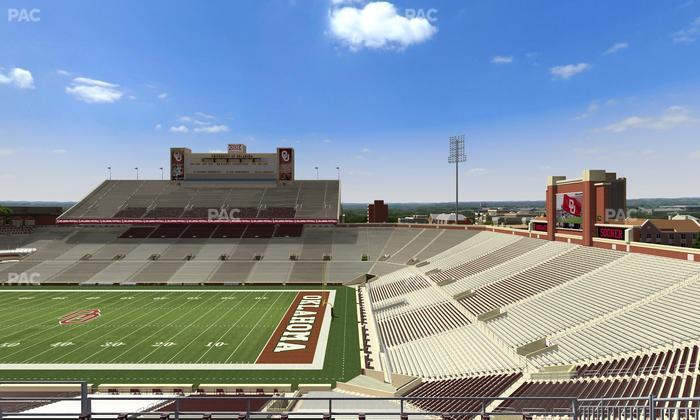 Gaylord Family Oklahoma Memorial Stadium - Section 124 Seat View