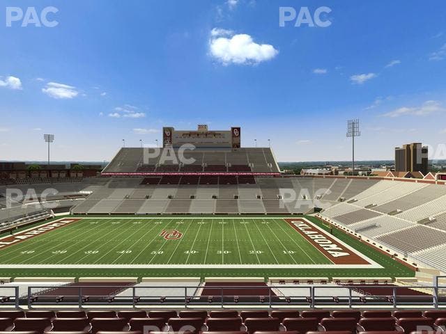 Gaylord Family Oklahoma Memorial Stadium - Section 128 Seat View