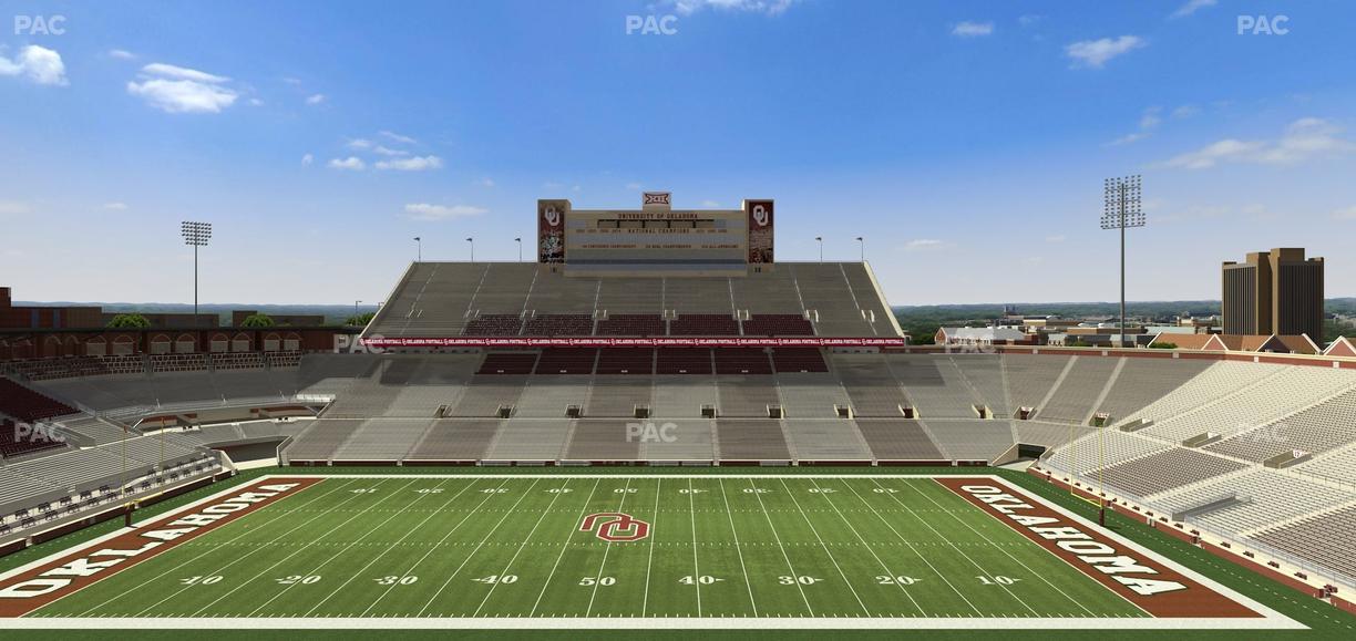 Gaylord Family Oklahoma Memorial Stadium - Section 129 Seat View