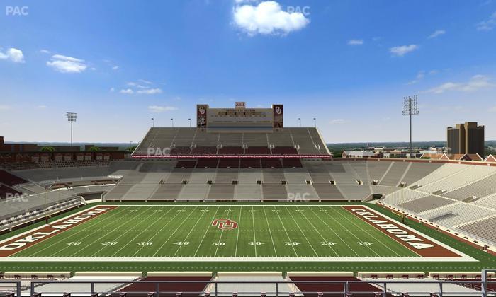 Gaylord Family Oklahoma Memorial Stadium - Section 129 Seat View