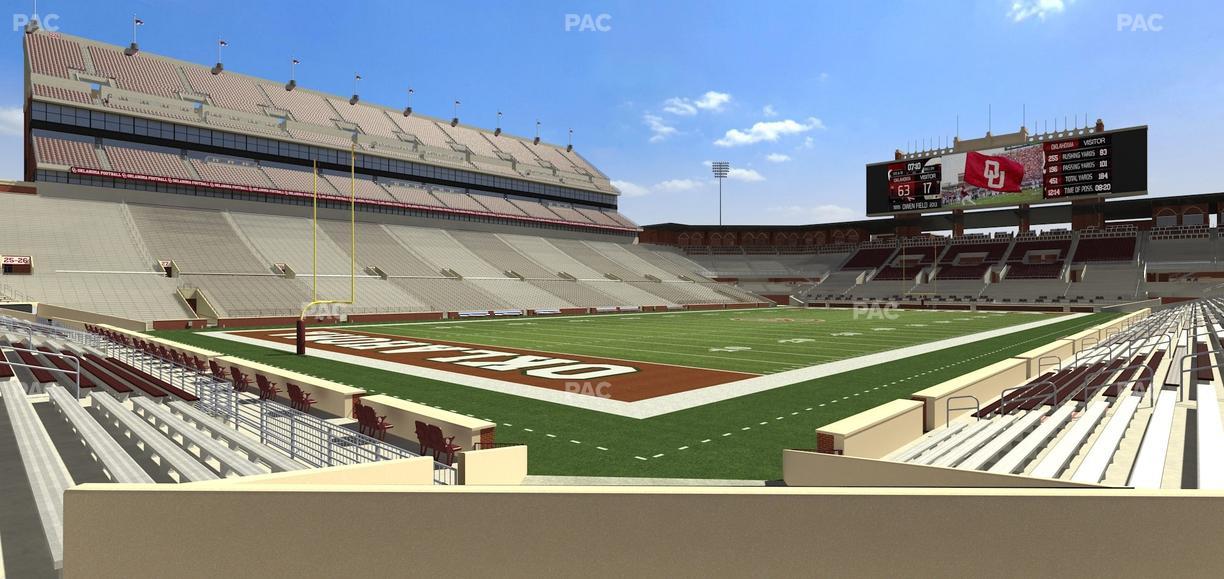 Gaylord Family Oklahoma Memorial Stadium - Section 13 Seat View