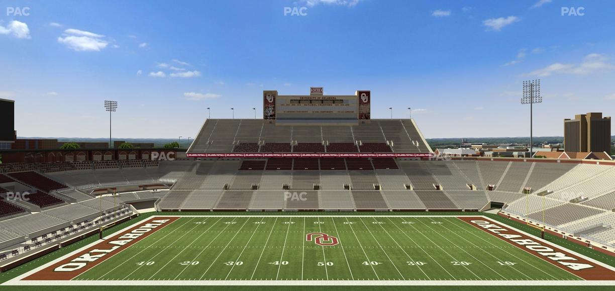 Gaylord Family Oklahoma Memorial Stadium - Section 130 Seat View