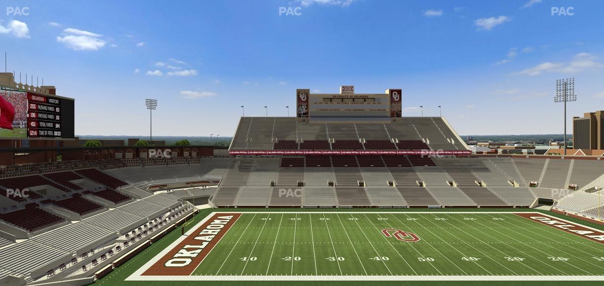 Gaylord Family Oklahoma Memorial Stadium - Section 132 Seat View