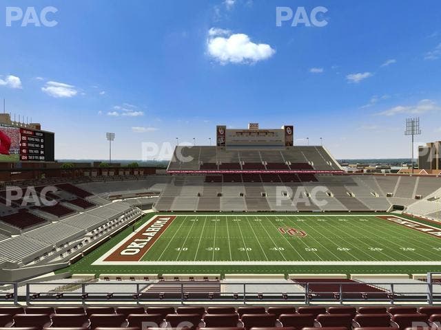 Gaylord Family Oklahoma Memorial Stadium - Section 132 Seat View