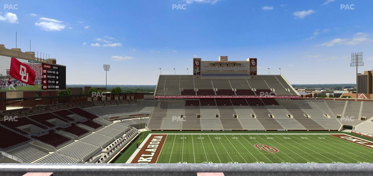 Gaylord Family Oklahoma Memorial Stadium - Section 133 Seat View