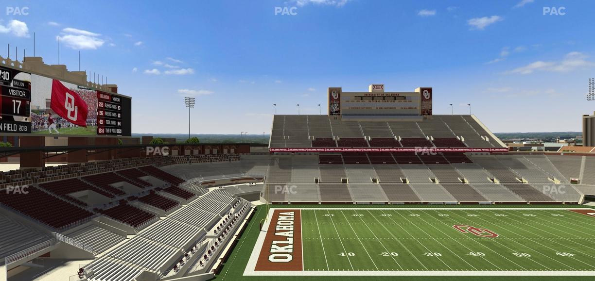 Gaylord Family Oklahoma Memorial Stadium - Section 134 Seat View