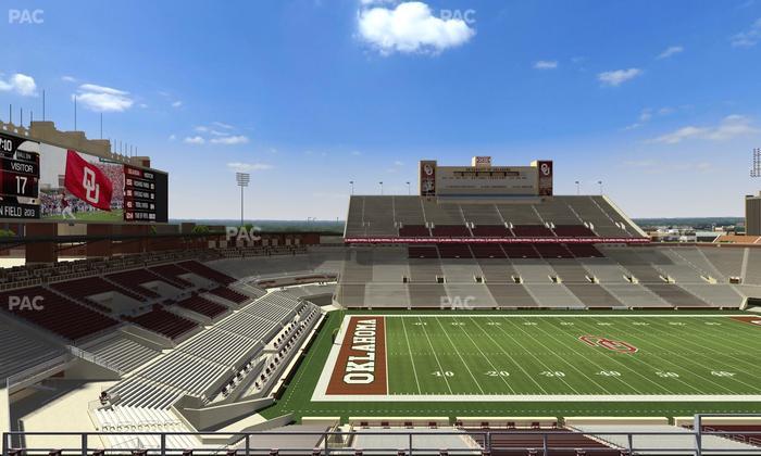 Gaylord Family Oklahoma Memorial Stadium - Section 134 Seat View
