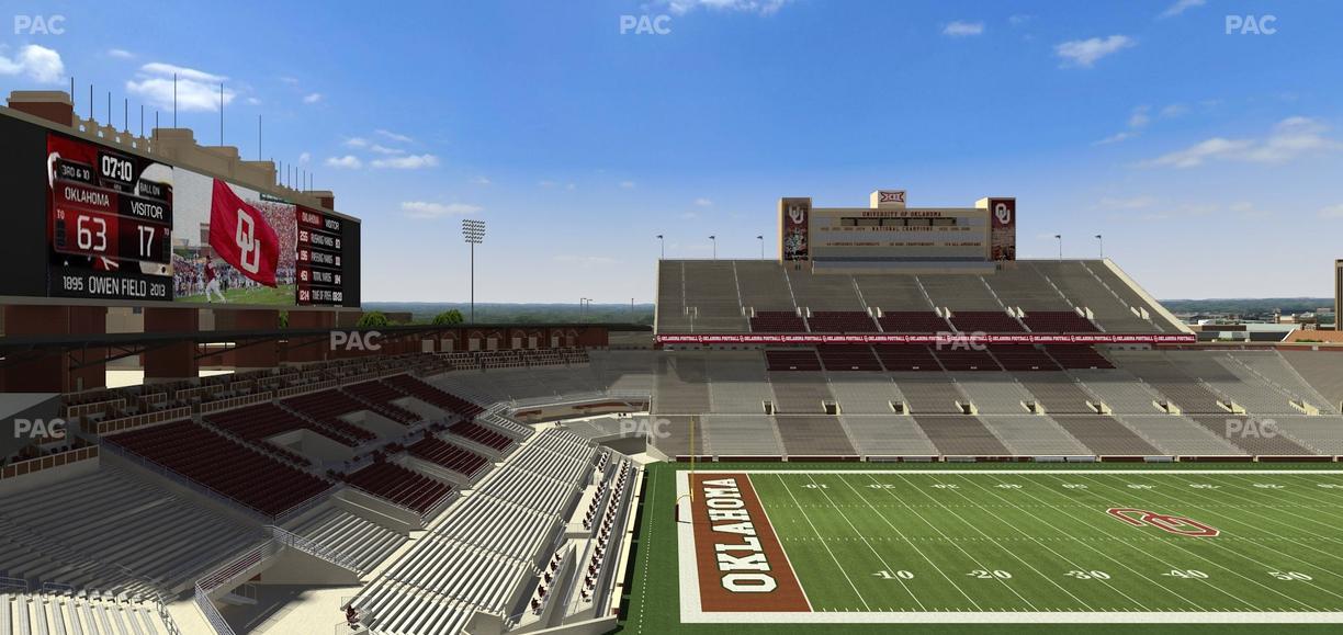 Gaylord Family Oklahoma Memorial Stadium - Section 135 Seat View