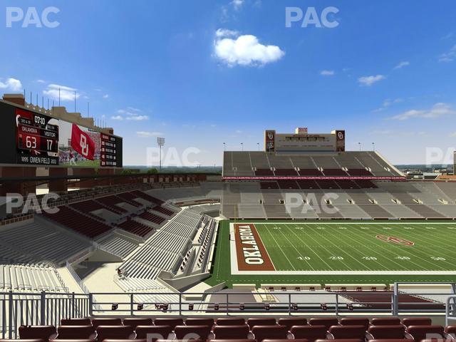 Gaylord Family Oklahoma Memorial Stadium - Section 135 Seat View