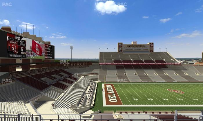 Gaylord Family Oklahoma Memorial Stadium - Section 135 Seat View