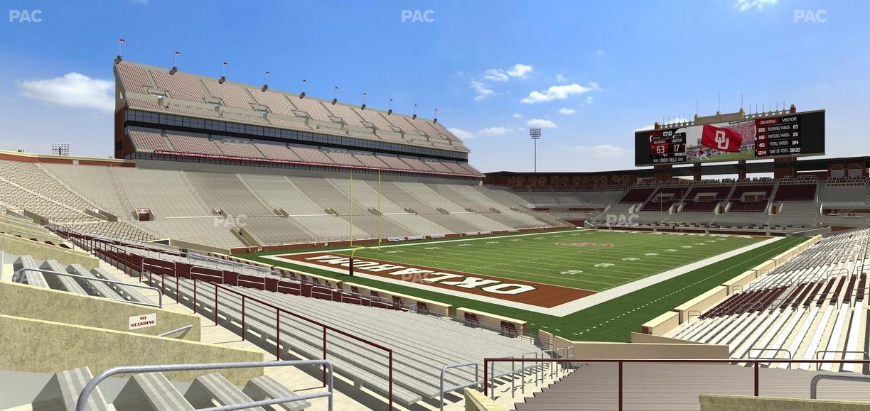 Gaylord Family Oklahoma Memorial Stadium - Section 14 Seat View