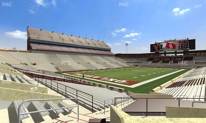 Gaylord Family Oklahoma Memorial Stadium - Section 14 Seat View