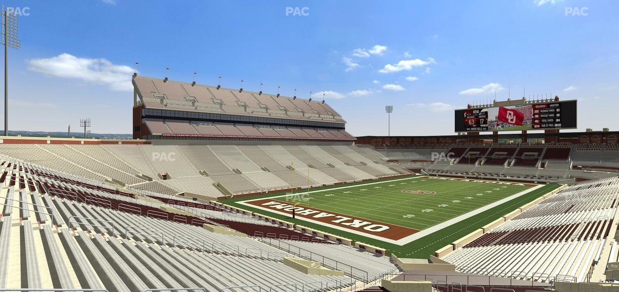 Gaylord Family Oklahoma Memorial Stadium - Section 14 Seat View