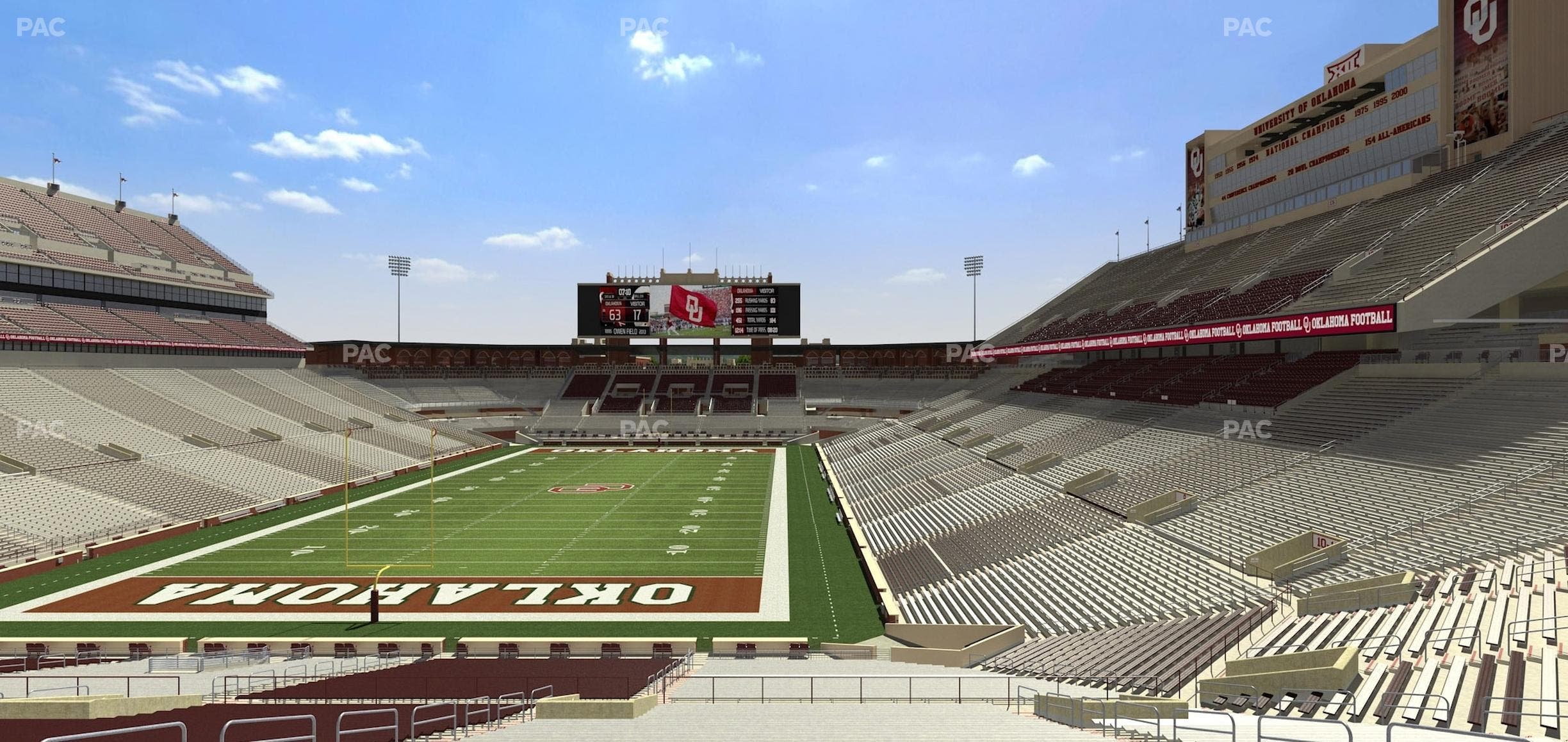 Gaylord Family Oklahoma Memorial Stadium - Section 16 Seat View