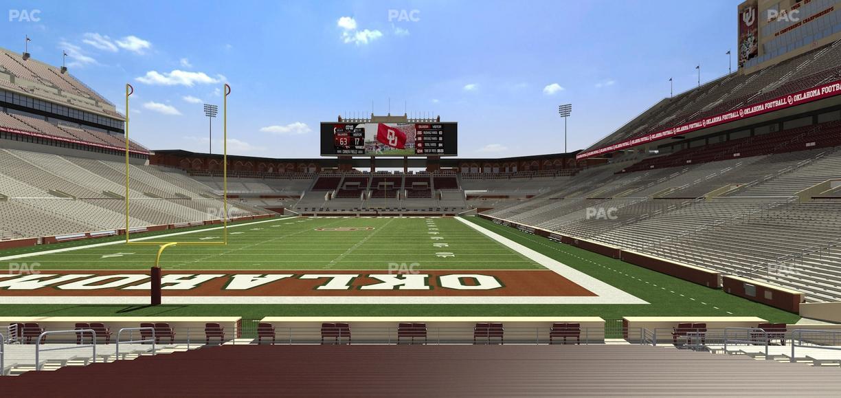 Gaylord Family Oklahoma Memorial Stadium - Section 17 Seat View