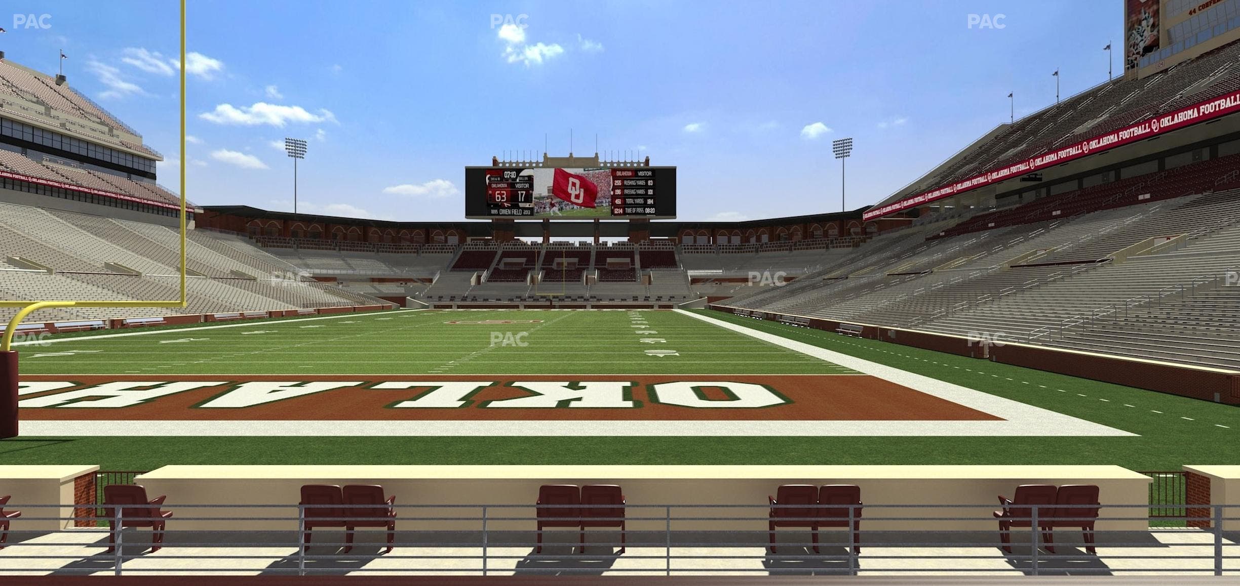 Gaylord Family Oklahoma Memorial Stadium - Section 17 Seat View