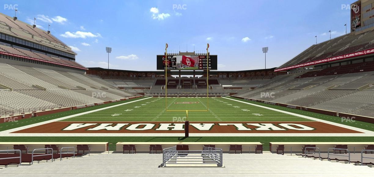 Gaylord Family Oklahoma Memorial Stadium - Section 18 Seat View