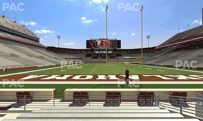 Gaylord Family Oklahoma Memorial Stadium - Section 18 Seat View