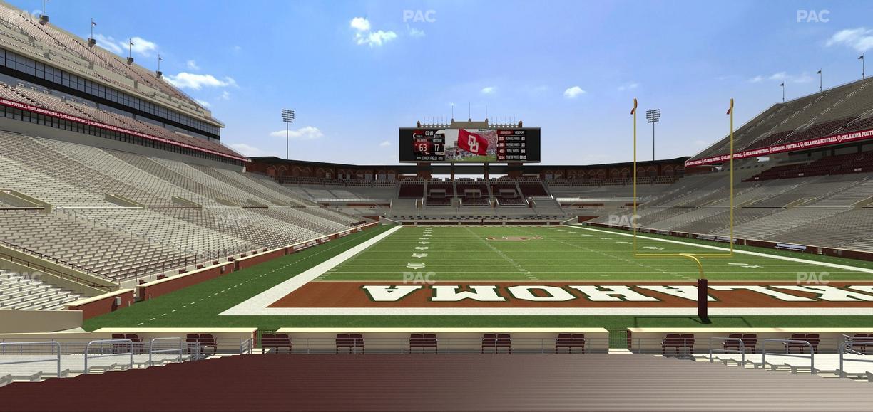 Gaylord Family Oklahoma Memorial Stadium - Section 19 Seat View