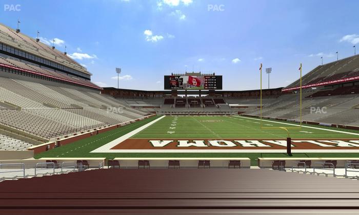 Gaylord Family Oklahoma Memorial Stadium - Section 19 Seat View