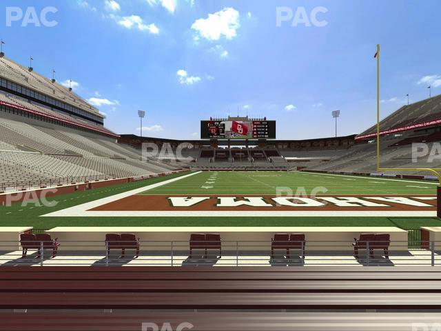 Gaylord Family Oklahoma Memorial Stadium - Section 19 Seat View