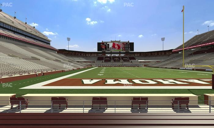 Gaylord Family Oklahoma Memorial Stadium - Section 19 Seat View