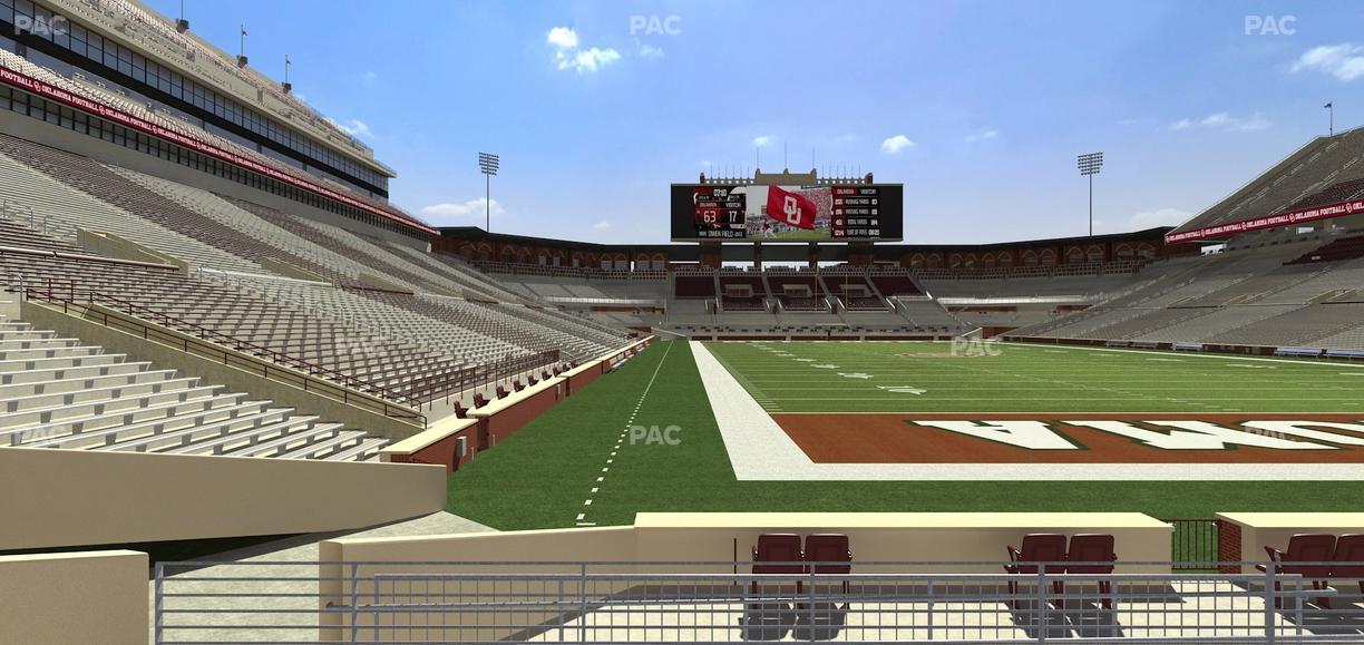 Gaylord Family Oklahoma Memorial Stadium - Section 20 Seat View