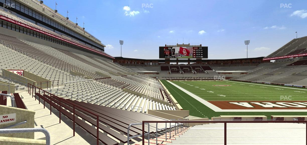 Gaylord Family Oklahoma Memorial Stadium - Section 21 Seat View